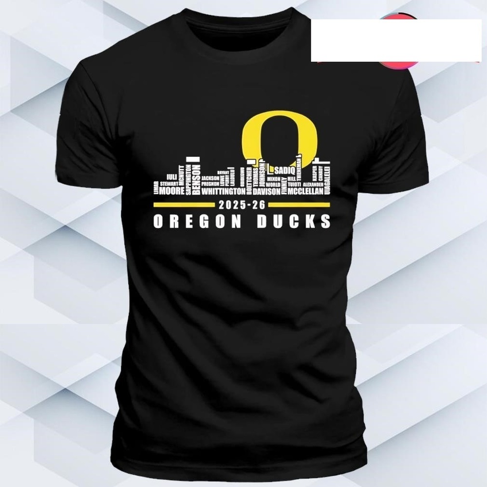 Oregon Ducks Team 2025-26 Cityscape Graphic Shirt